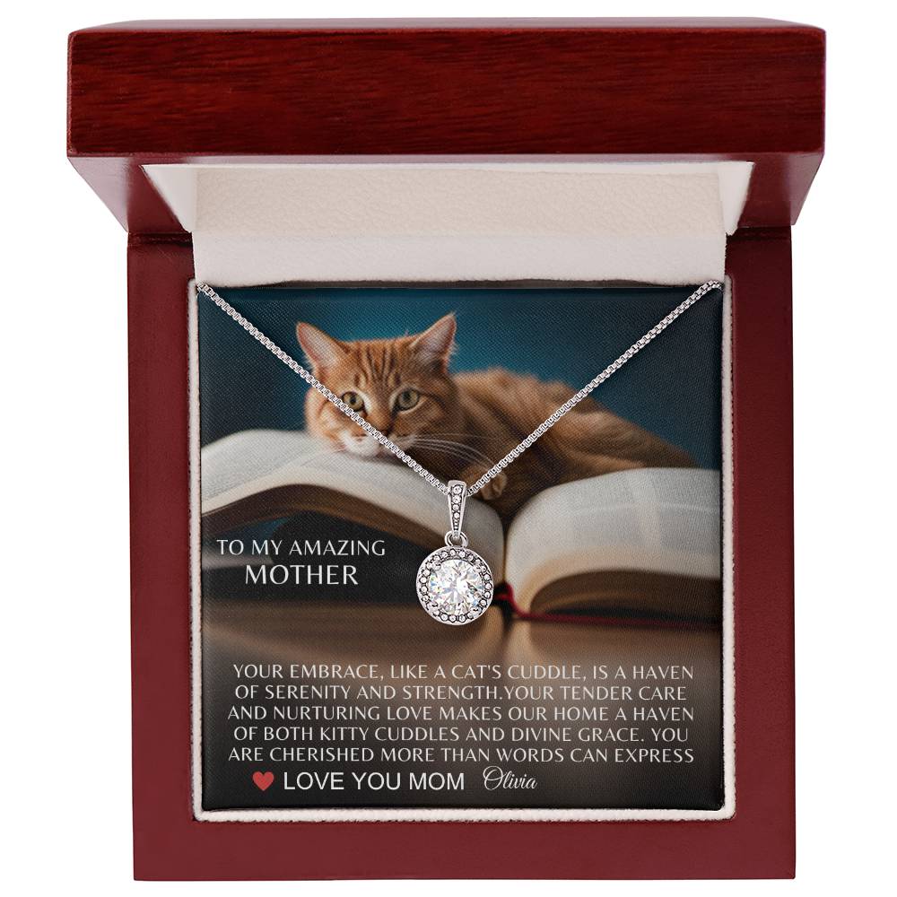 Gift For Christian Cat Loving Mom - Your Embrace Like a Cat's Cuddle, Gift For Christmas, Gift For Mother's Day, Birthday Gift