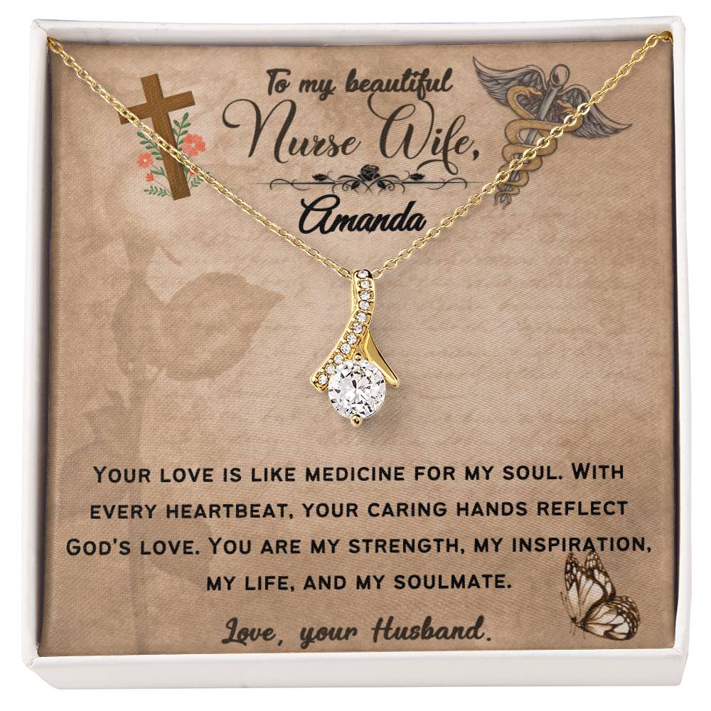Gift For Nurse Soulmate - Alluring Beauty Necklace, Medicine To My Soul