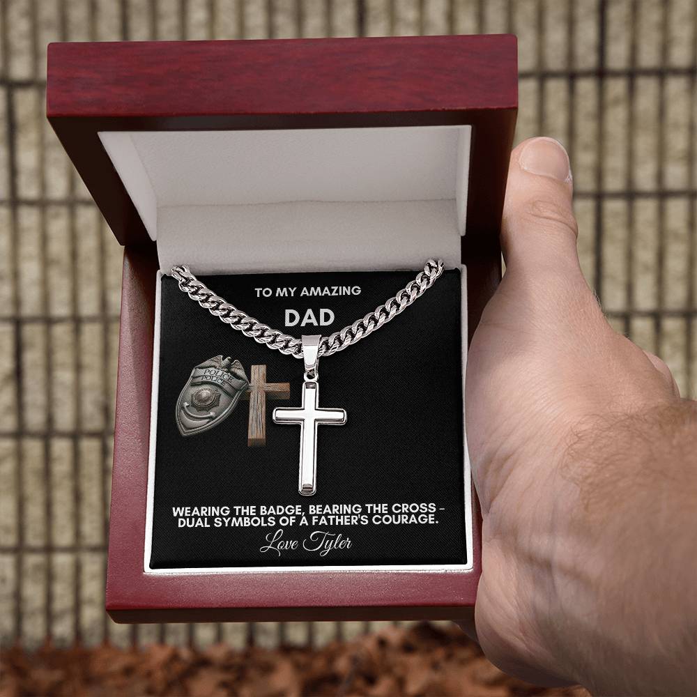 Gift For Police Dad of Faith