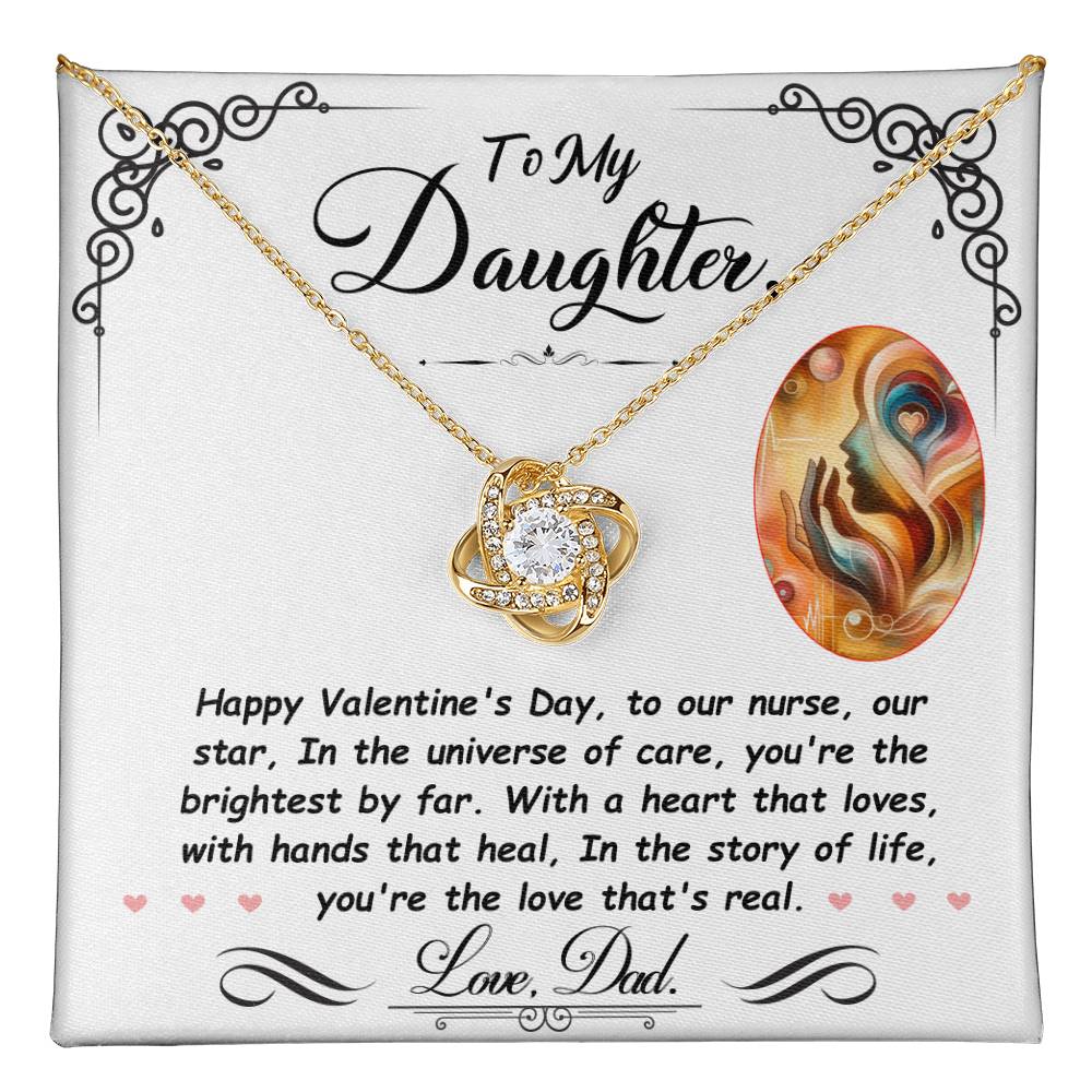 Gift For Nurse Daughter - Love Knot Necklace - You're The Love That's Real