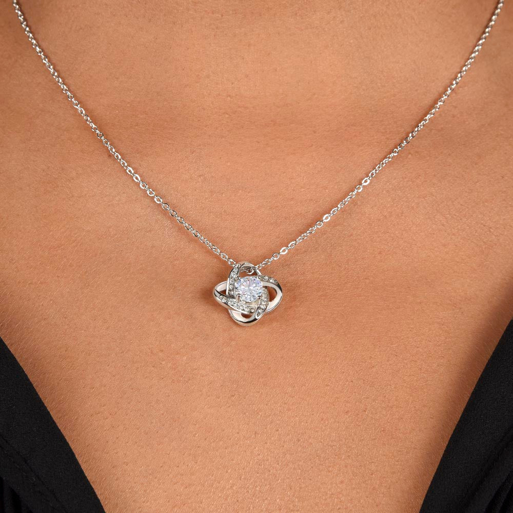 To My Soulmate, In Your Heart I Found My Love -Love Knot Necklace