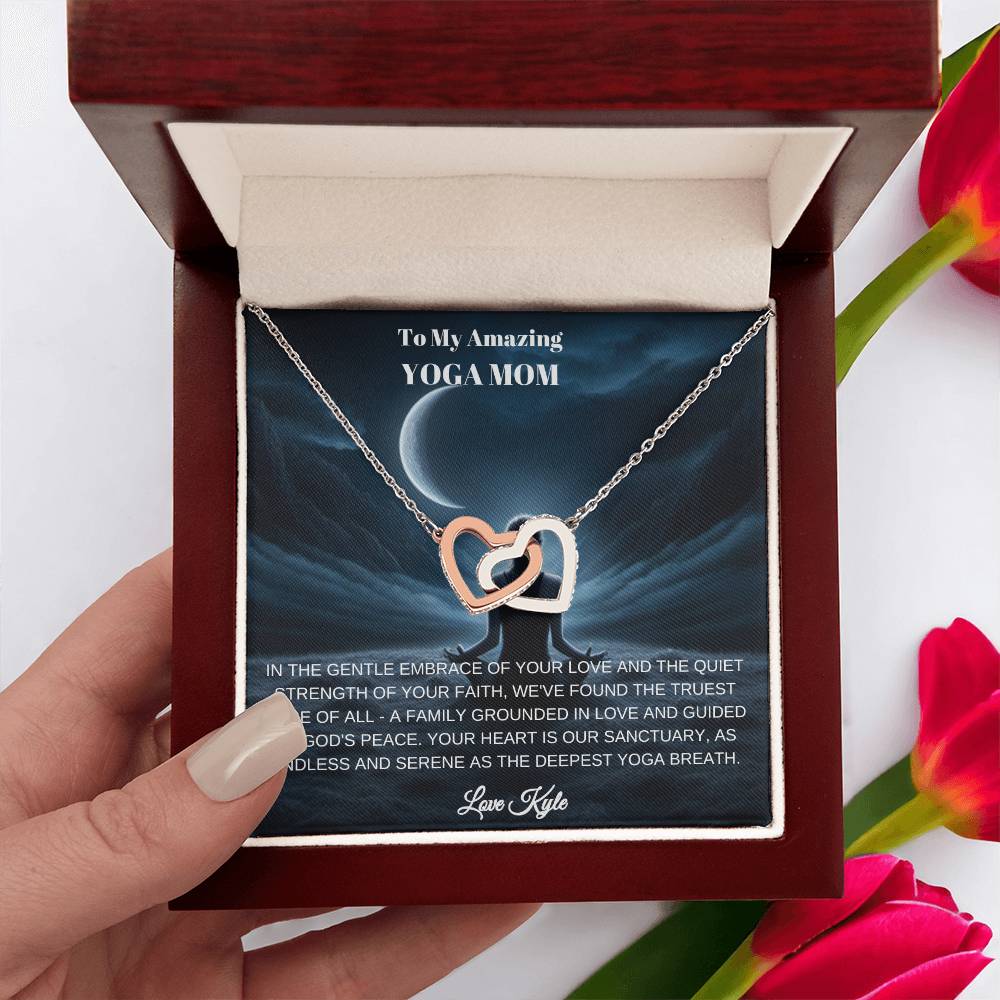 Gift For Yoga Mom - Interlocking Hearts Necklace