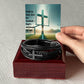 Gift For Christian Football Loving Dad - Men's Cross Bracelet