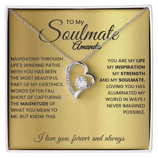 To My Soulmate - Forever Love Necklace  - You Are My Life